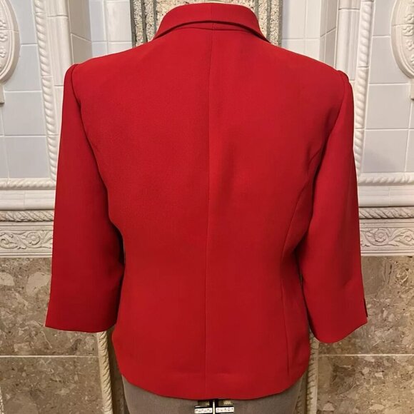 COLDWATER CREEK. Size 16. Embroidered Open Front Red Lined Jacket. GB - Picture 3 of 7